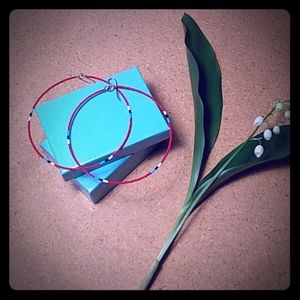 UO 3.5 Inch Beaded Statement Hoops